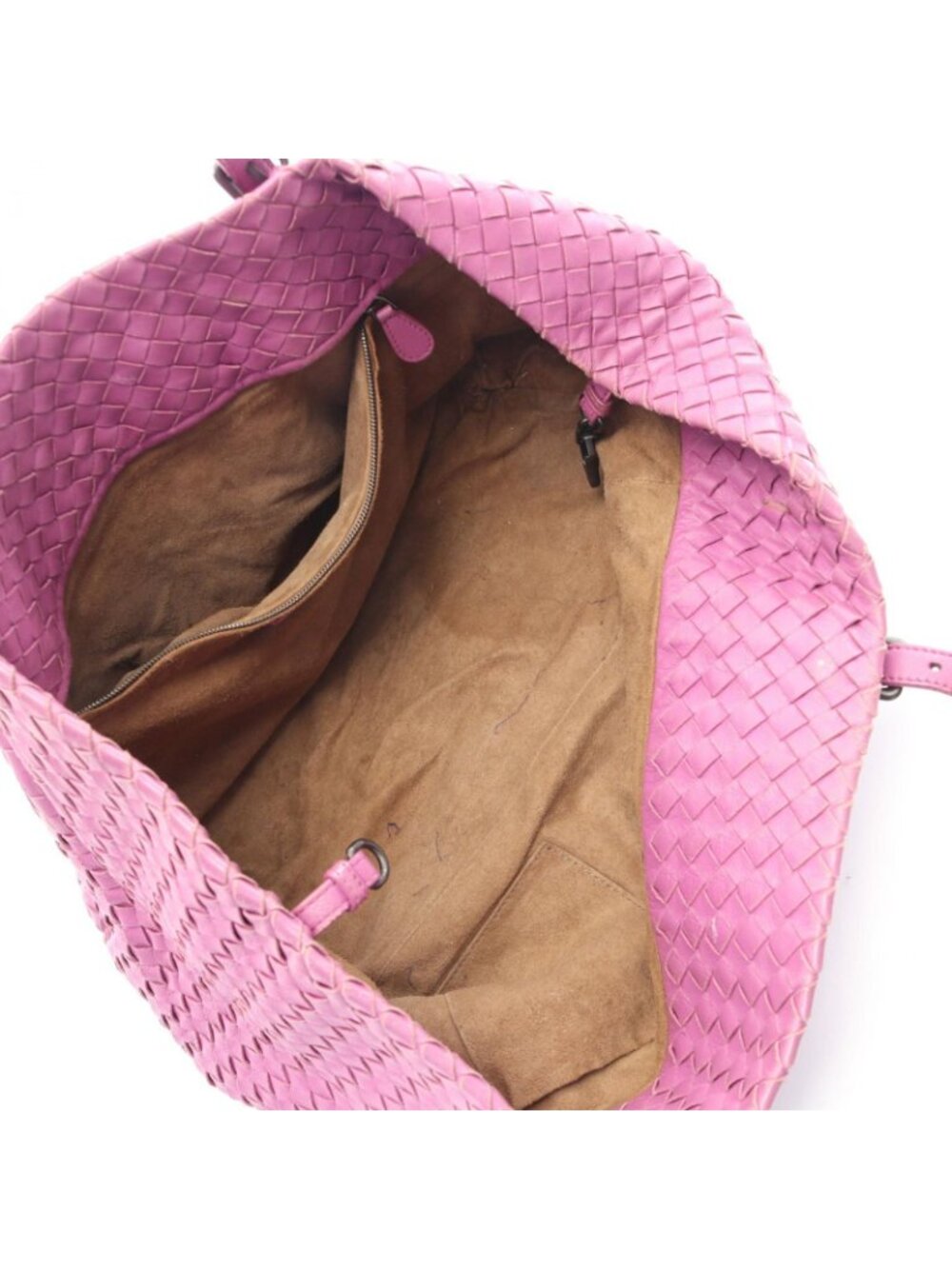 Bottega Veneta Tote Bag Intrecciato Purple Leather - Picture 3 of 12
